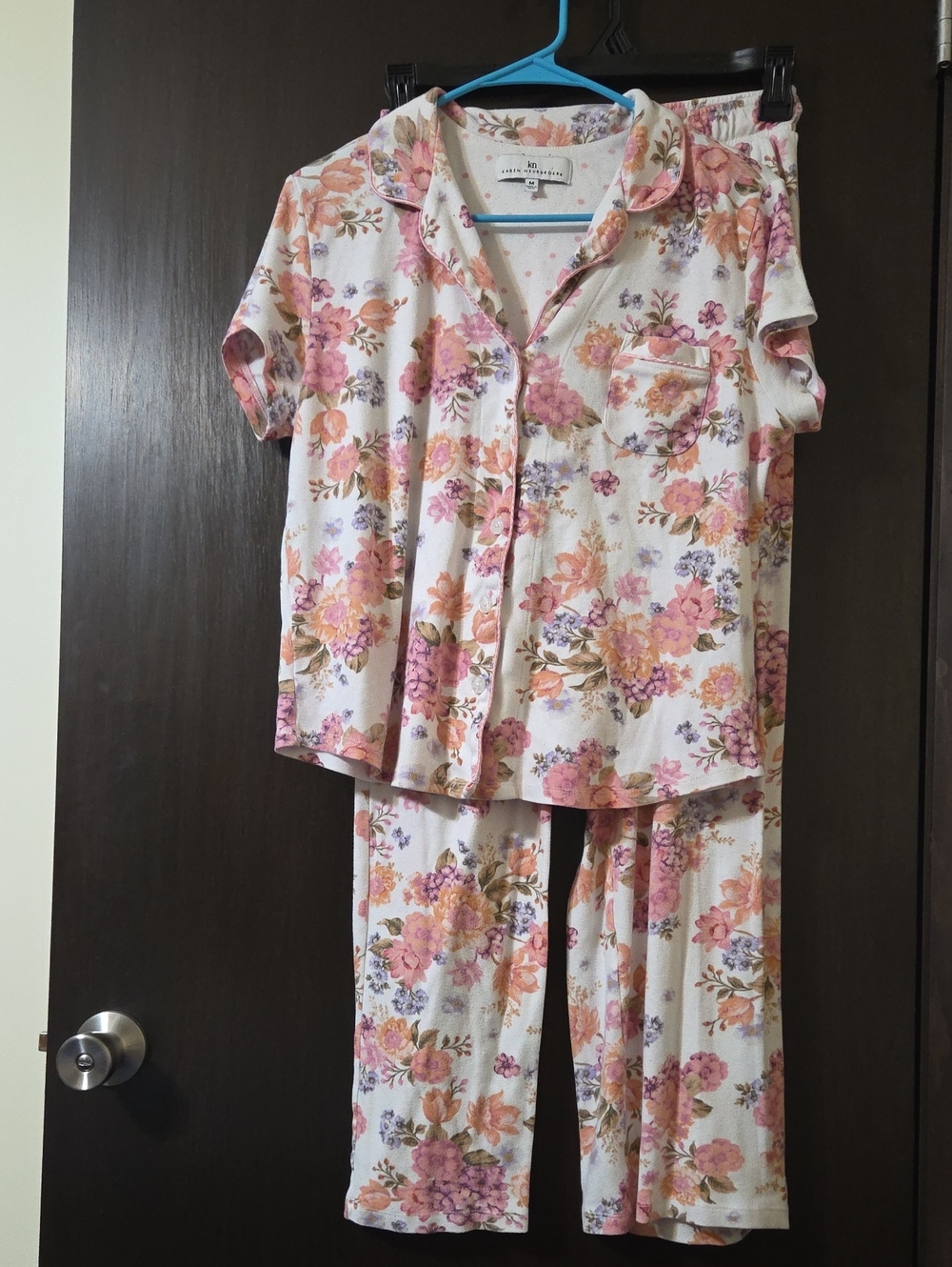 Karen Neuburger Pink  floral pajamas Medium
